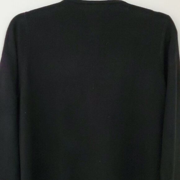 Hampshire Studio black sweater. 3/4 sleeves, bling at sleeves. Size PM. NWT. - Picture 4 of 9